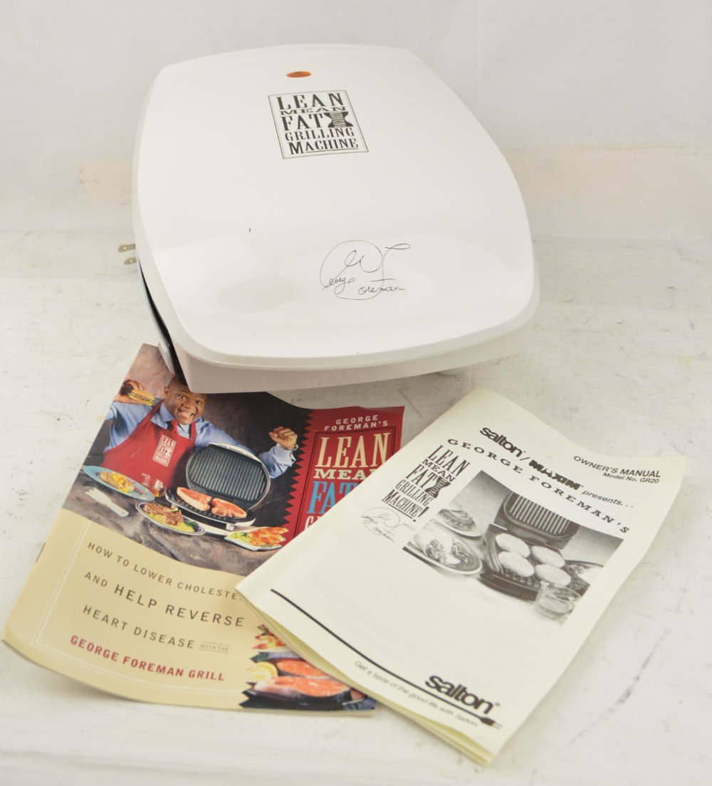 George Foreman GR-20 Lean Mean Fat Reducing Grilling Machine Grill Manual Feet
